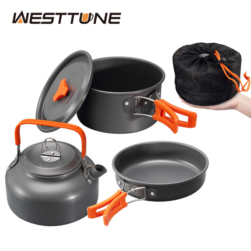 Camping Cooking Griddle - WESTTUNE Camping Cookware Kit Aluminum Outdoor