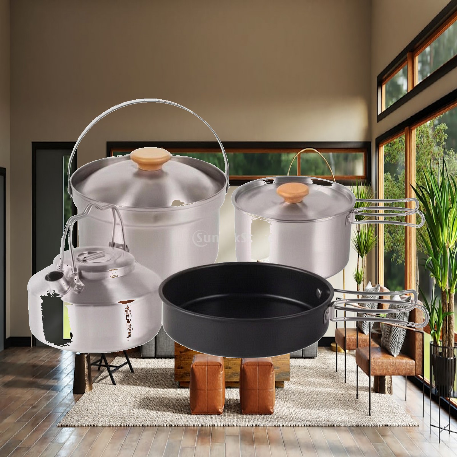 4 Pieces Stainless Steel Camp  - огляд і ціна Camping Cooking Mess Kit