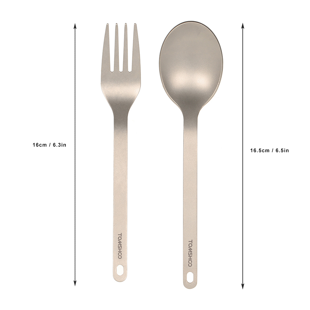 TOMSHOO Titanium Tableware Din - огляд і ціна Camping Cooking Cutlery Set