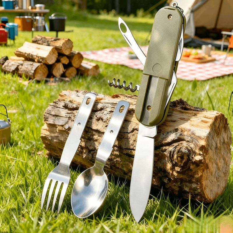 Stainless Steel 7 in 1 Camping - огляд і ціна Camping Cooking Cutlery Set