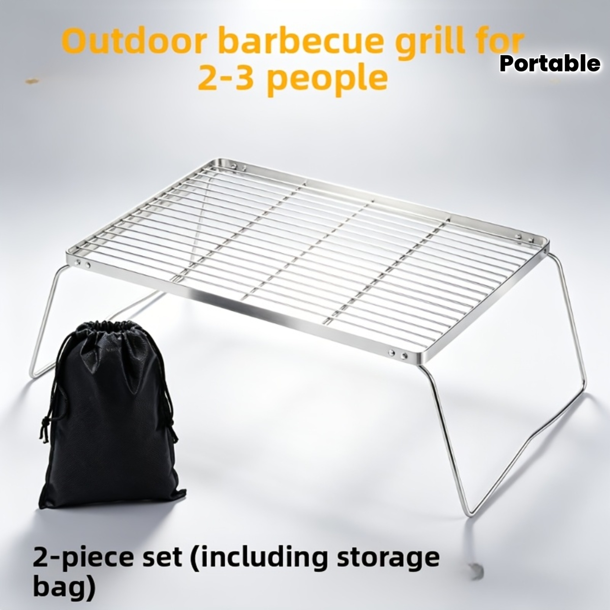 Portable Foldable Stainless Ca - огляд і ціна Camping Cooking Griddle