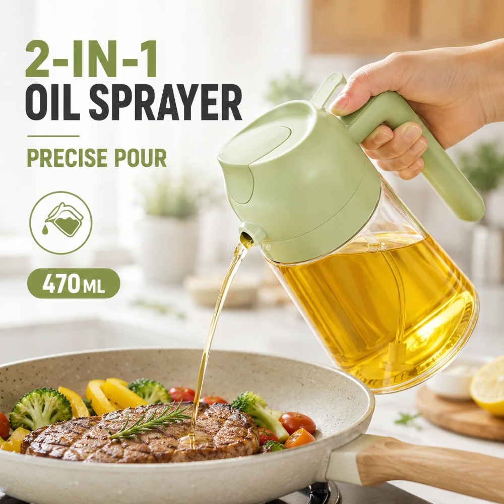 2 in 1 Olive Oil Sprayer Dispe - огляд і ціна Camping Cooking Oil Bottle