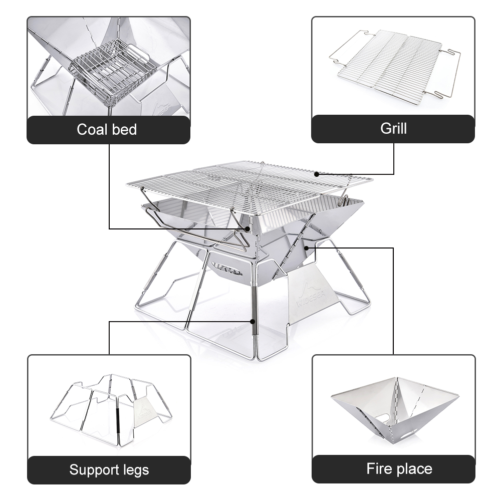 Widesea Windproof Wood-Burning - огляд і ціна Camping Cooking Griddle