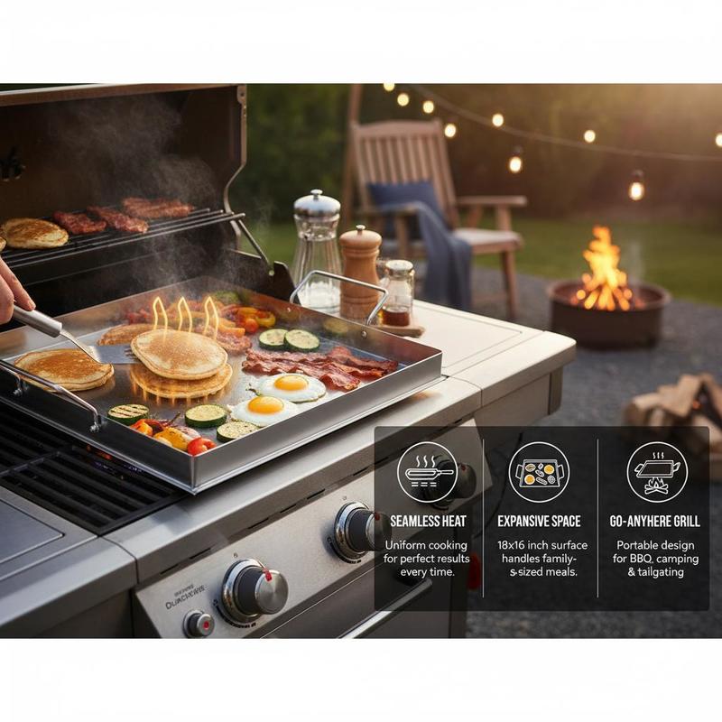 Universal Flat Top Griddle 18x - огляд і ціна Camping Cooking Griddle