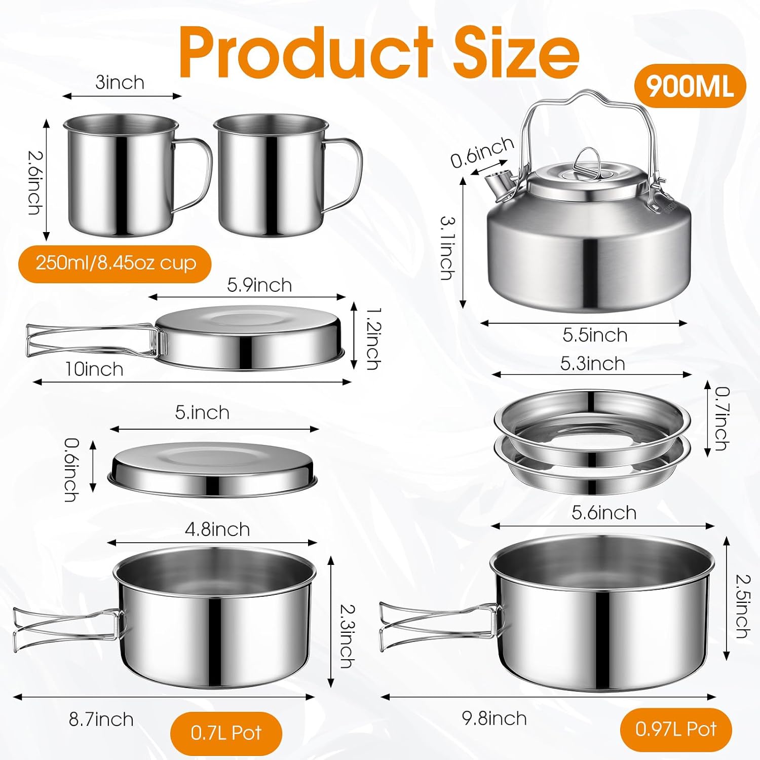 2026 New Upgrade Funnymoom 15  - огляд і ціна Camping Cooking Mess Kit