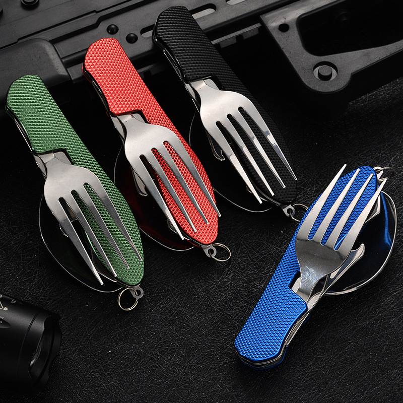 4 in1 Foldable Camping Utensil - огляд і ціна Camping Cooking Cutlery Set