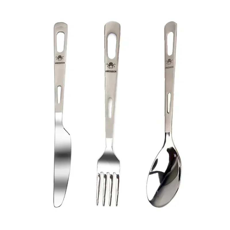 HWZBBEN Titanium Fork Spoon Kn - огляд і ціна Camping Cooking Cutlery Set