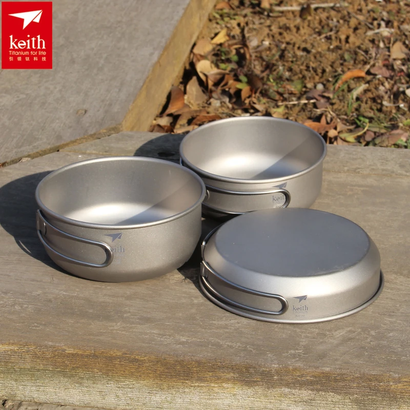 Keith 3PCS Titanium Cookware P - огляд і ціна Camping Cooking Griddle