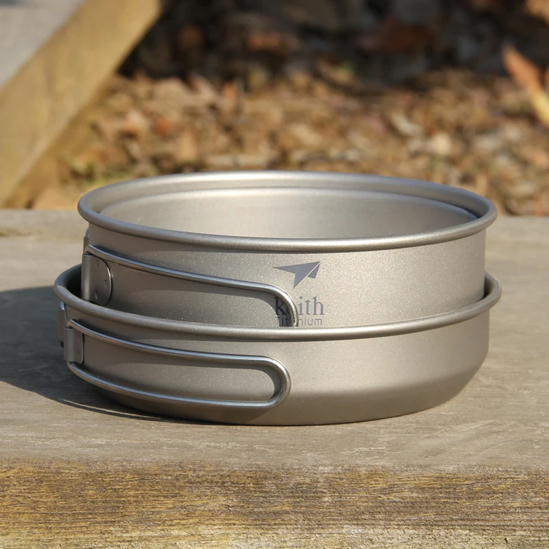 Keith 3PCS Titanium Cookware P - огляд і ціна Camping Cooking Griddle