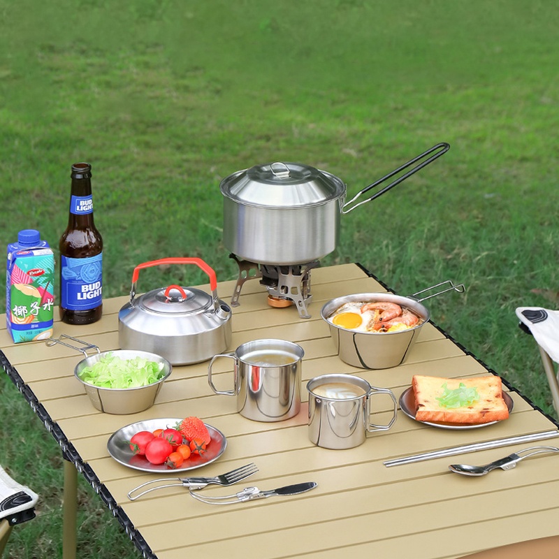 Hot Sale 304 Stainless Steel O - огляд і ціна Camping Cooking Mess Kit