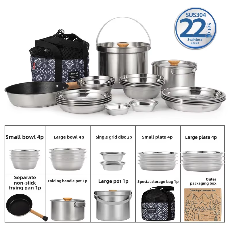 NOBANA Newest Outdoor Stainles - огляд і ціна Camping Cooking Frying Pan
