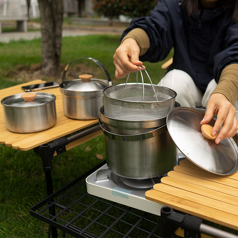 NOBANA Newest Outdoor Stainles - огляд і ціна Camping Cooking Frying Pan
