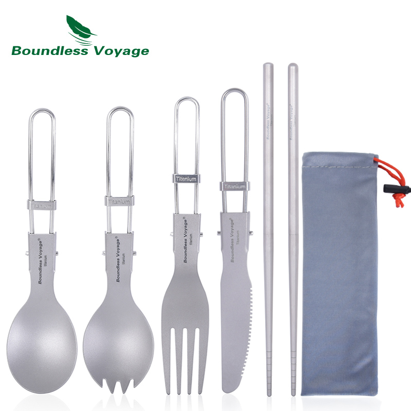 Boundless Voyage Titanium Camp - огляд і ціна Camping Cooking Cutlery Set