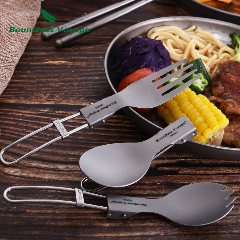 Boundless Voyage Titanium Camp - огляд і ціна Camping Cooking Cutlery Set