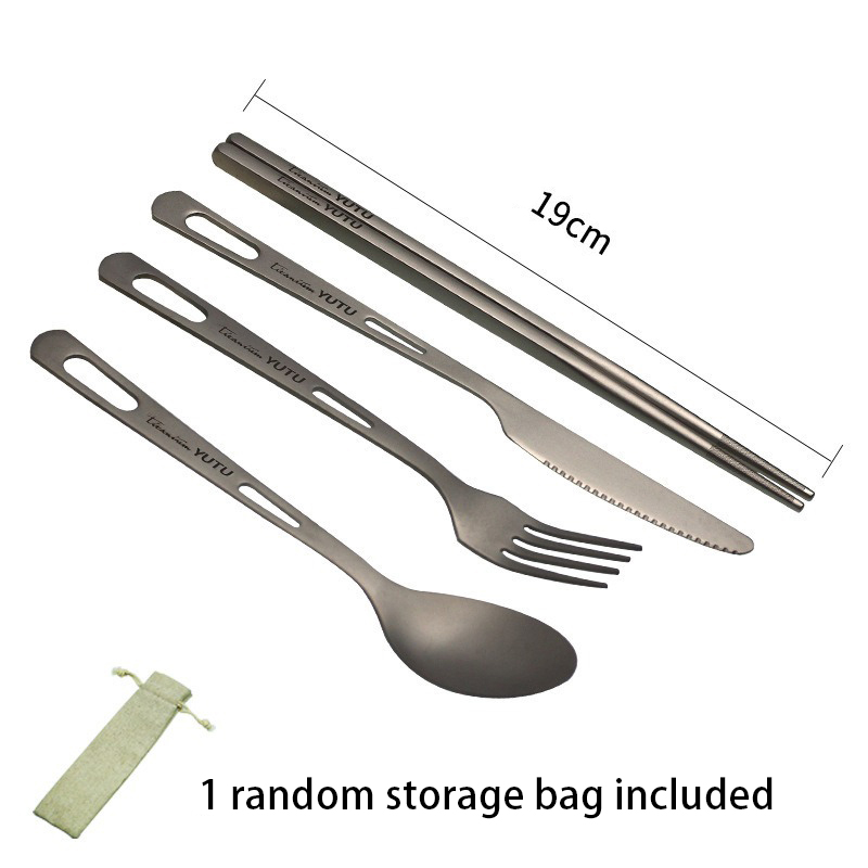 Titanium Tableware Set Camping - огляд і ціна Camping Cooking Cutlery Set