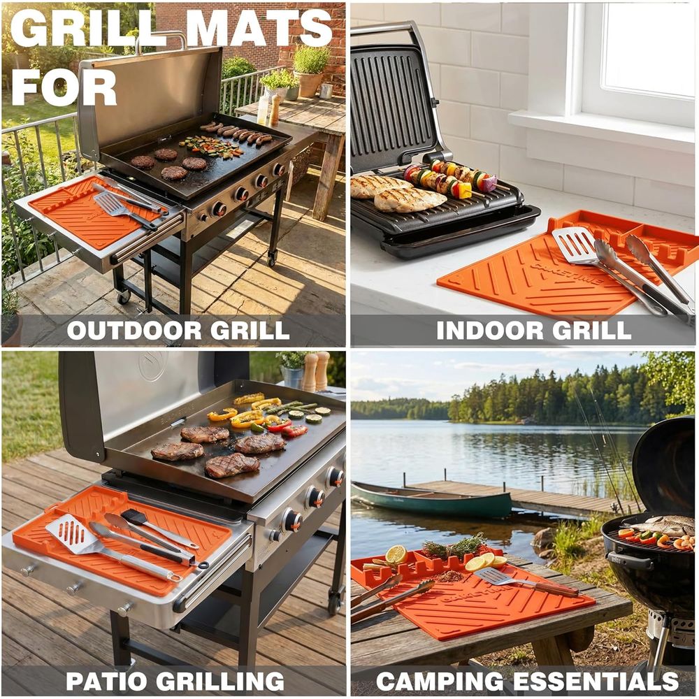 Silicone Grill Mats or Griddle - огляд і ціна Camping Cooking Griddle