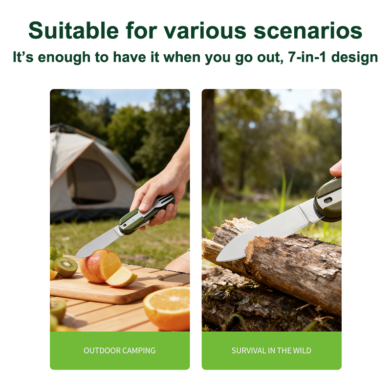 New Stainless Steel 7In1 Campi - огляд і ціна Camping Cooking Cutlery Set