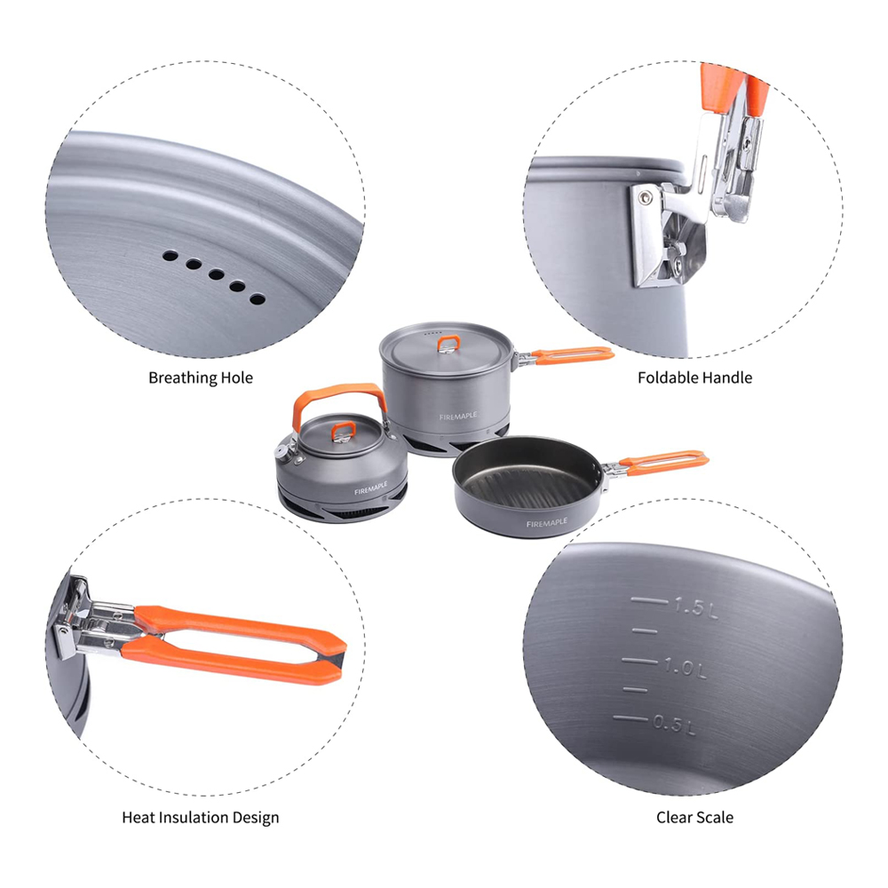 Fire Maple Camping Cookware Ut - огляд і ціна Camping Cooking Cutlery Set