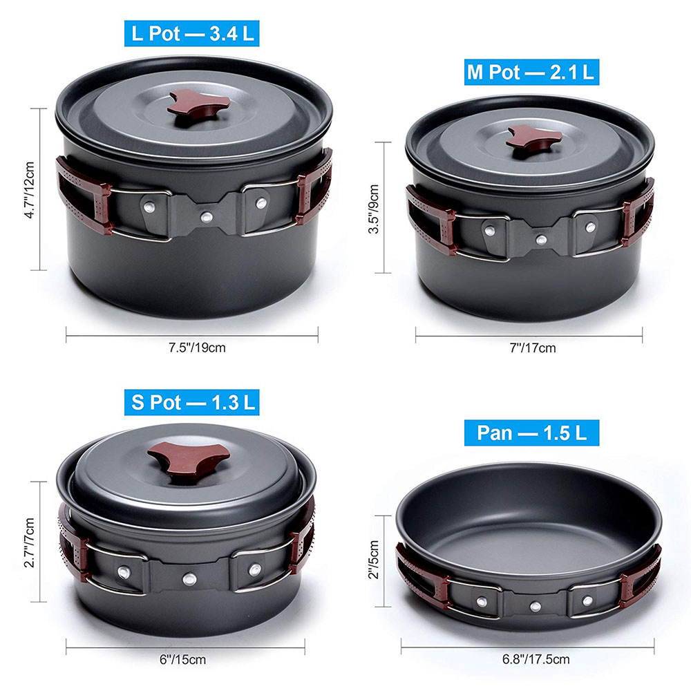 Outdoor Camping Cookware Kit N - огляд і ціна Campfire Cooking Anime