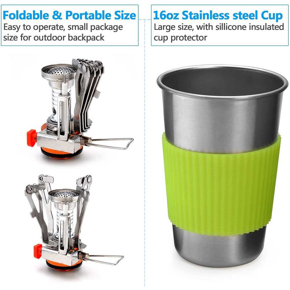 Camping Cookware Kit with Stov - огляд і ціна Camping Cooking Rice