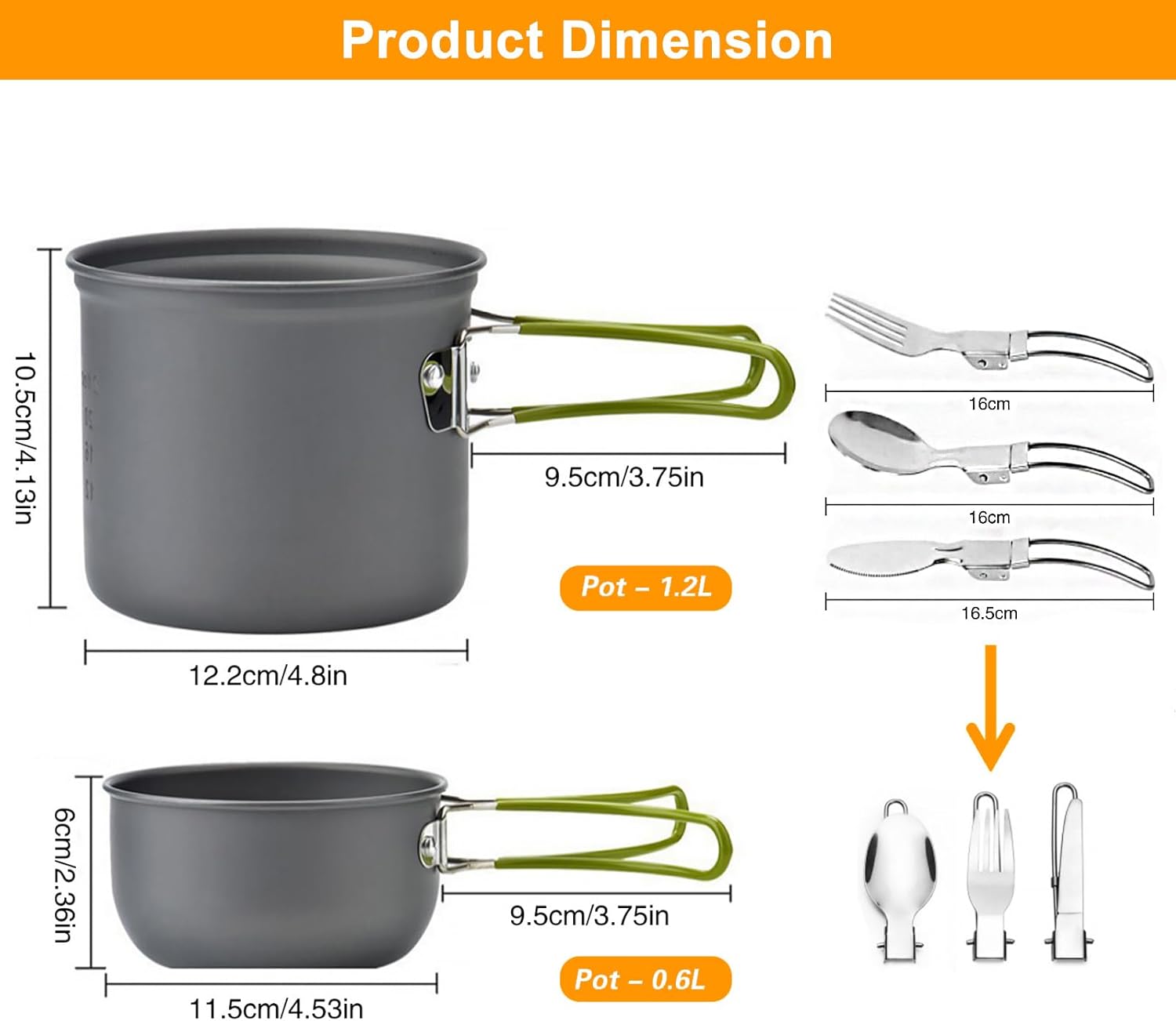 Camping Cookware Mess Kit Back - огляд і ціна Camping Cooking Mess Kit